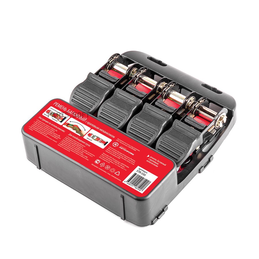 Ремень крепления груза (4,5 м) 550 кг "AUTOPROFI" (с храповиком) - AUTOPROFI None None